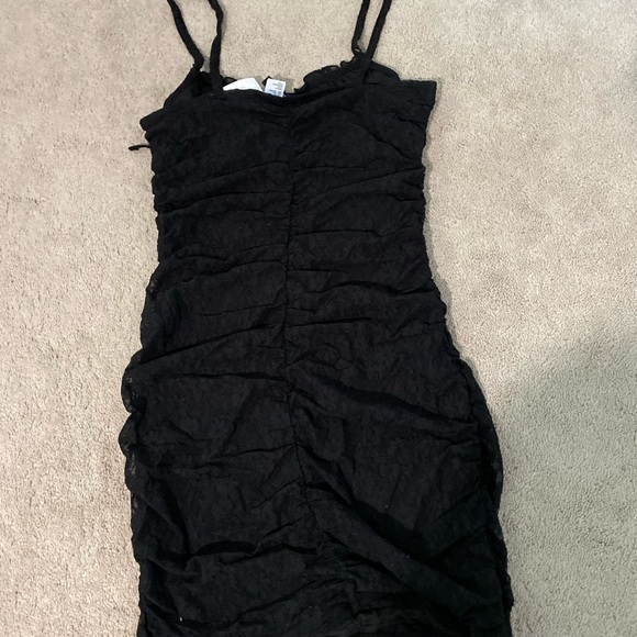 Black Tight Mini Dress - Picture 3 of 4